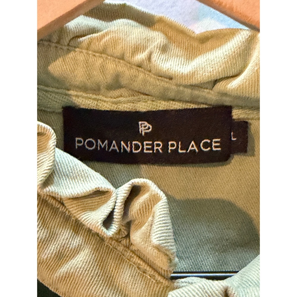 Tuckernuck x Pomander Place | Charlotte Terry Ruffle‎ Neck Dress Green Large - Picture 6 of 10